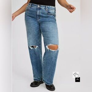 Torrid Perfect Wide Leg Vintage Stretch Mid-Rise Jeans